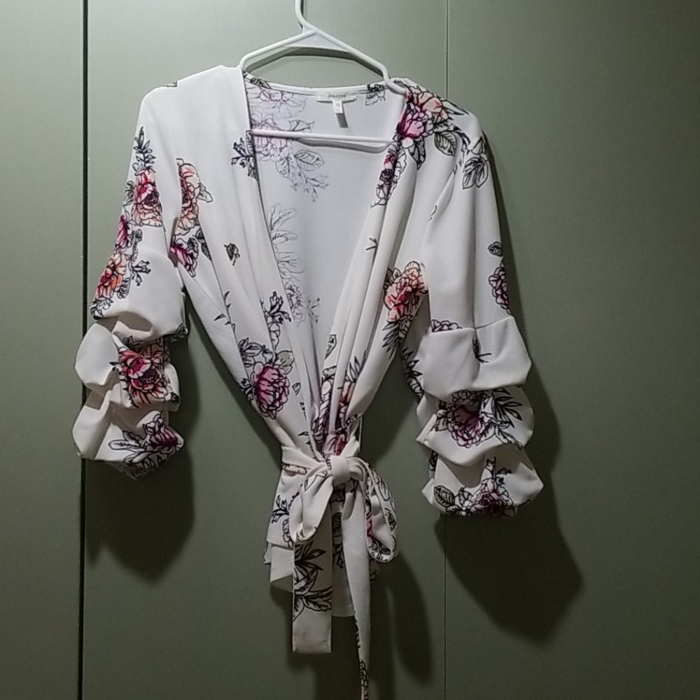 Maurices Floral Wrap Top